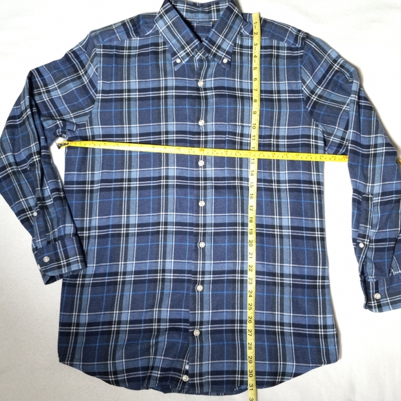Paul Stewart button flannel shirt men's size Large made in Italy - Picture 8 of 8